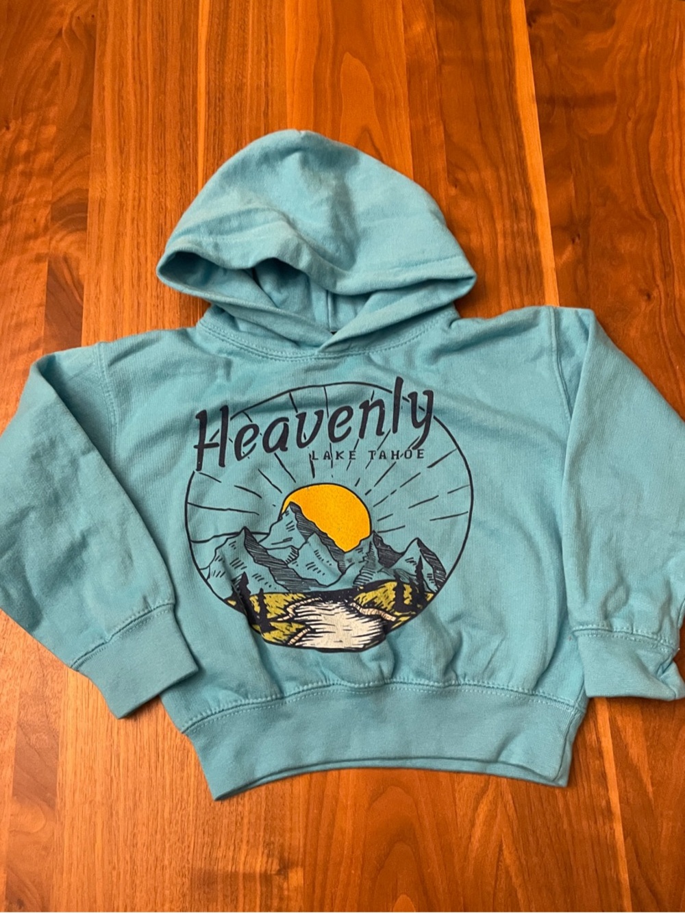 Lake Tahoe Light Blue Kids Hoodie with Scenic Logo
